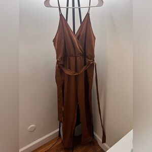 SHEIN CURVE NW/OT Elegant Brown Jumpsuit